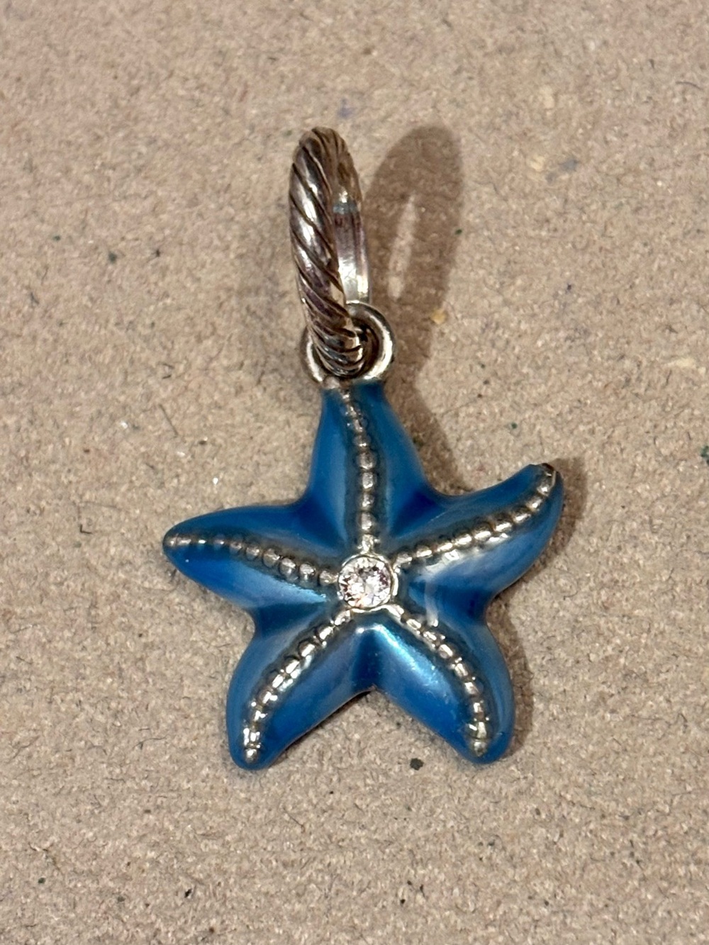 🆕Listing! 🆕 Brighton Seascape Starfish charm Blue enamel Star of clear crystals
